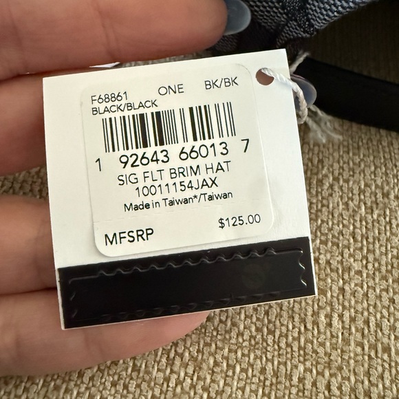 Coach Signature Flat Brim Black on Black Hat - Picture 3 of 6